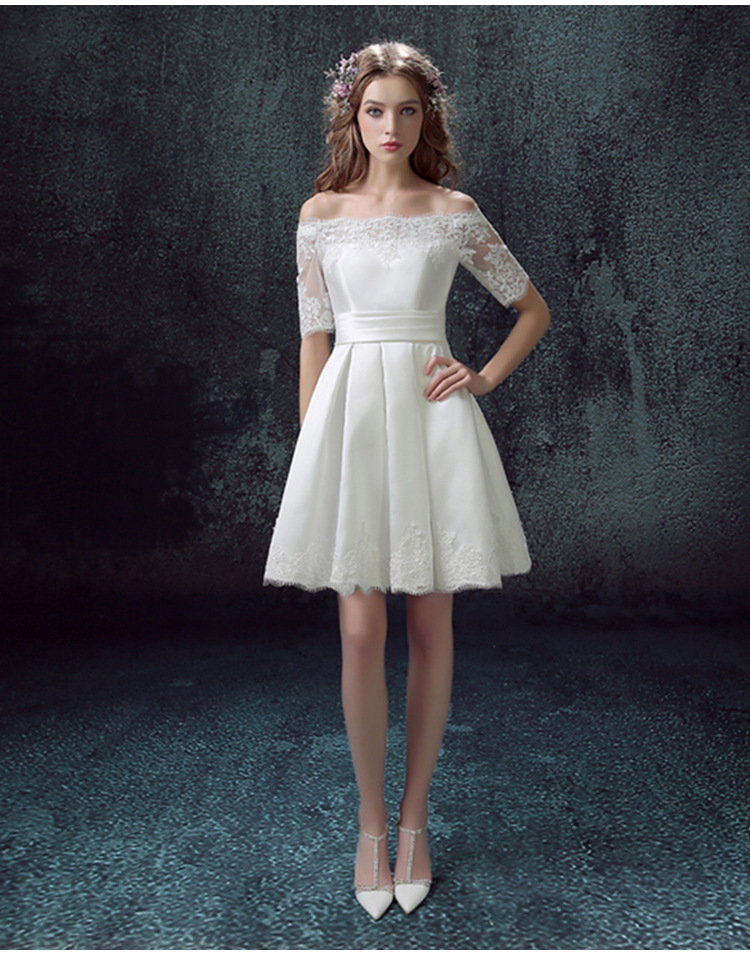 WDDH1627 Short Bride Wedding Dresses